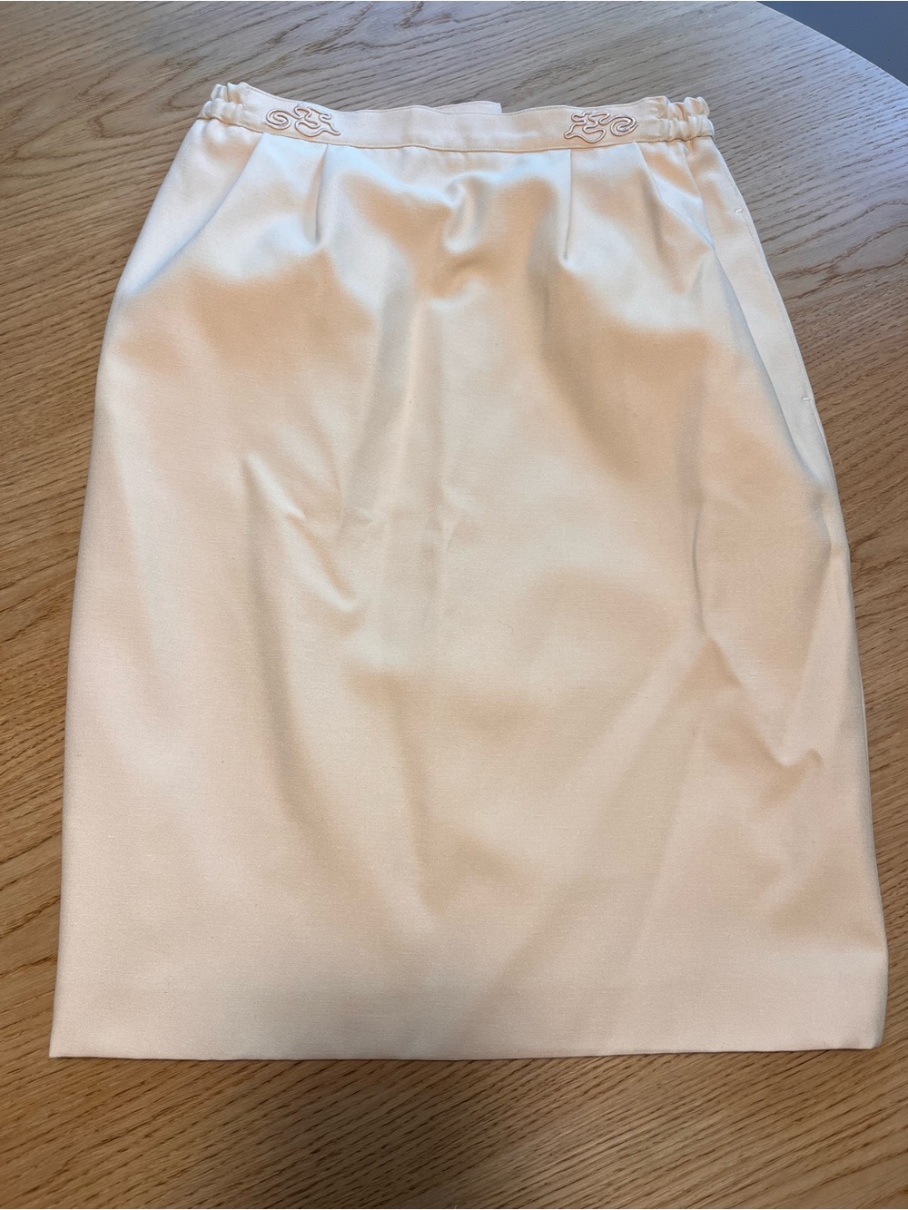 Classic Vintage Cream yellow Pencil Skirt - Women's